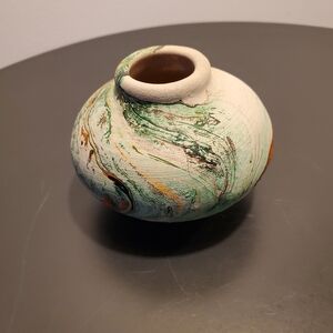 Nemadji Pottery Vase/Vintage Nemadji Pottery Vase Art Pottery Swirl Southwestern